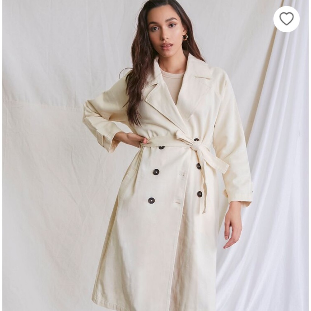 NWT Twill Double- Breasted Trench Coat